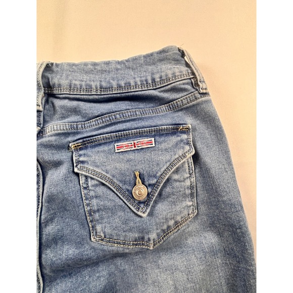 Hudson Signature Flap Pocket Bootcut Jeans Mid Rise Light Wash 2000s Revival SZ8 - Picture 9 of 11